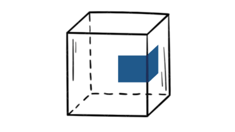 Pictogram van een doos met een overhoeks label aanduiding